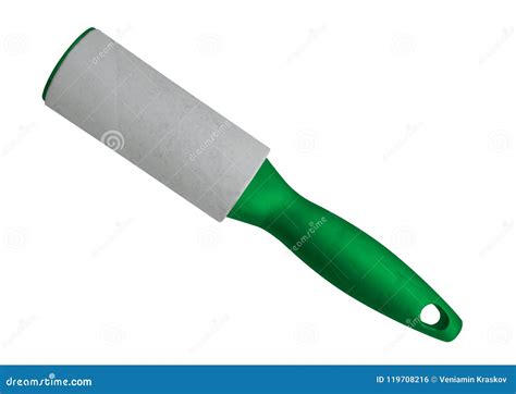 Sticky Roller For Clothes Isolated - Green Stock Photo - Image of dirty, lint: 119708216