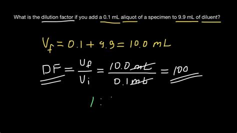 Calculating Dilution Factor, 50% OFF