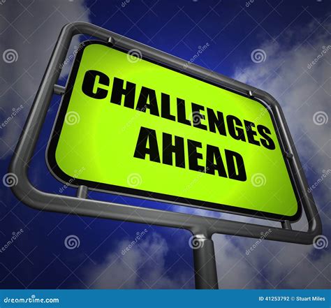 Challenges Ahead Road Sign Stock Image | CartoonDealer.com #22203595