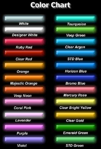 Neon Color Chart | Neon colors, Color collage, Neon