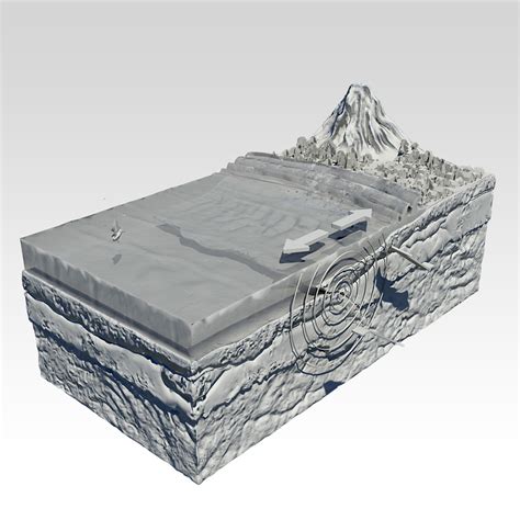 earthquake modeled 3d model