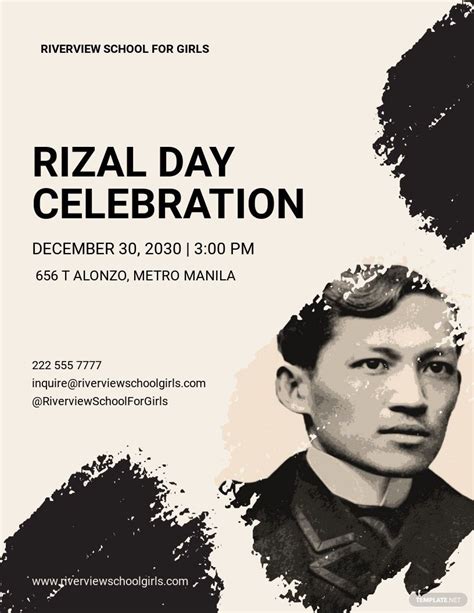 Patriots Day, Rizal, Metro Manila, Happy Independence Day, Word Doc, Flyer Template, Design ...
