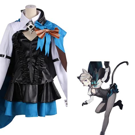 Genshin Impact Lynette Cosplay Costume Outfits Halloween Carnival Suit ...