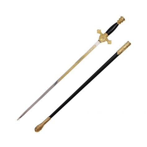 35.5" Gold Knight Of Columbus Sword With Black Scabbard in Los Angeles Store