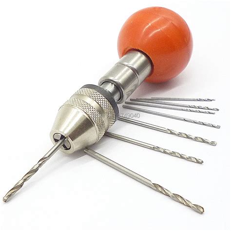 10pcs 0.6 2.0mm Hss Twist Drill Bit Micro Drill Bit Set W/Mini Hand Drill 0.3 3mm Capacity ...