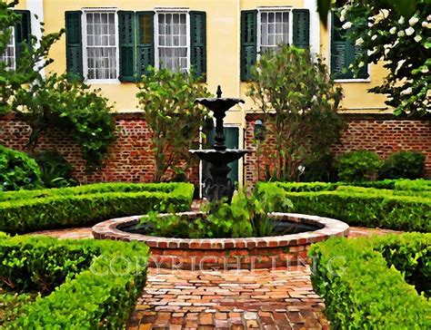 French Quarter New Orleans Garden Courtyard 11x14 by VisionsbyLin