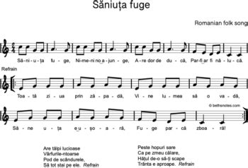 Săniuța fuge - Beth's Notes