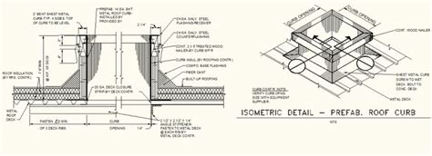 Architectural Prefab Roof Curb isometric view detail layout file | Roof ...