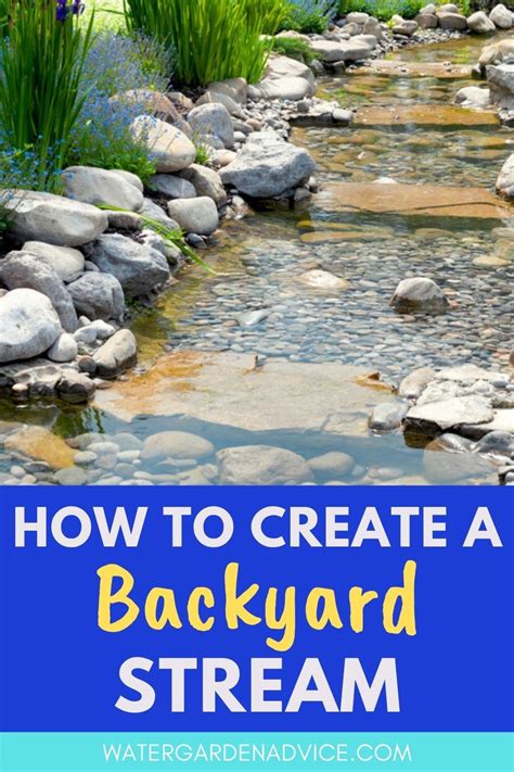 How To Create A Backyard Stream | Backyard stream, Outdoor water features, Garden pond design