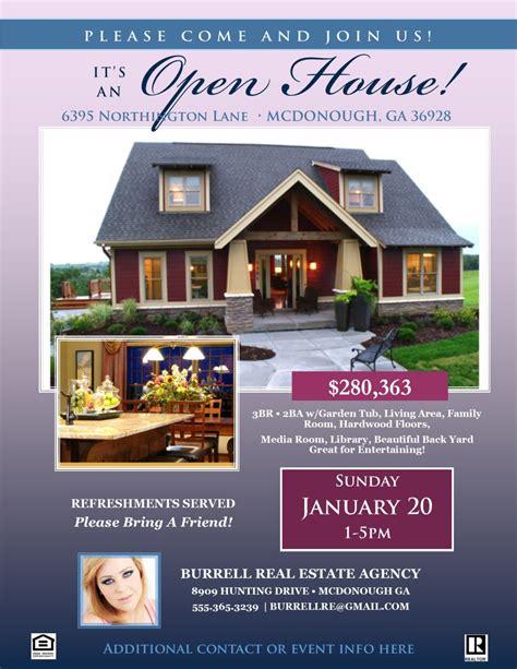 REAL ESTATE Open House FLYER Template Microsoft Publisher