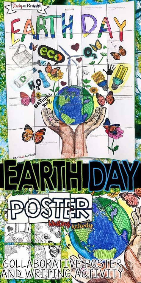 Earth Day, Collaborative Poster, Writing Activity, Group Project | Earth day posters, Writing ...