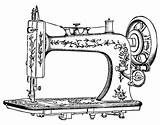 Sewing Machine Coloring Page sketch template