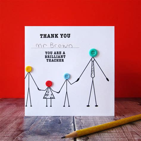 Thank You Teacher With Children Card By mrs L cards | notonthehighstreet.com