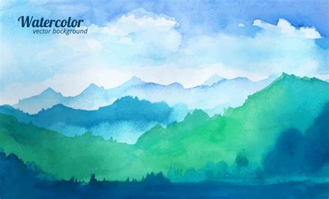 50,889 Abstract Mountains Watercolor Images, Stock Photos, 3D objects ...