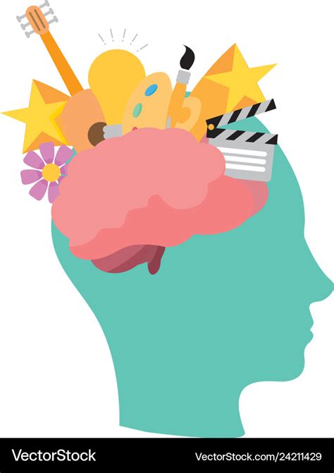 Brain idea creativity Royalty Free Vector Image