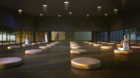 The Architecture of Meditation and Community Spaces | Community space design, Space architecture ...