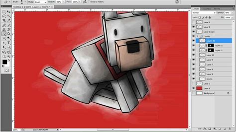 Minecraft Wolf Sketch! - YouTube