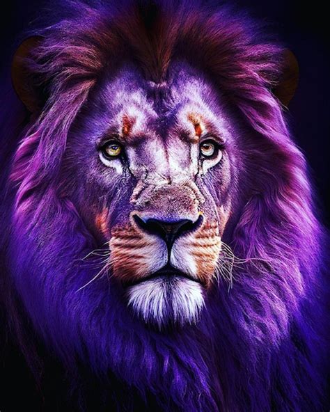 Premium Photo | The purple lion wallpapers hd wallpapers