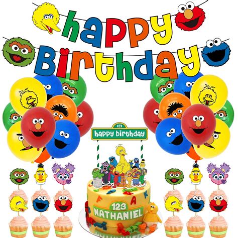 Buy Sesame Street Birthday Party Supplies and Decorations 1st 2nd Two ...