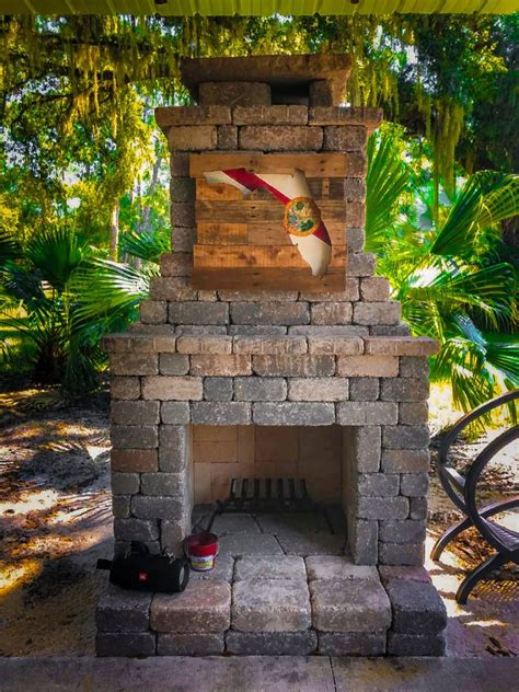 DIY Outdoor Fireplace Kit "Fremont" makes hardscaping cheap and easy! | Diy outdoor fireplace ...