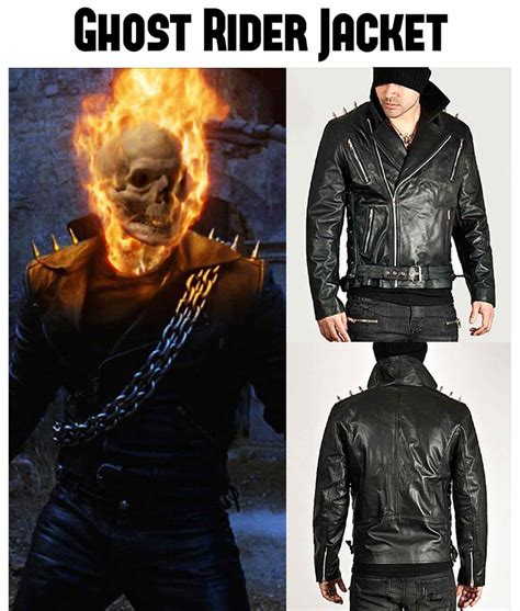 Spiked Nicolas Cage Ghost Rider Jacket - Jackets Creator