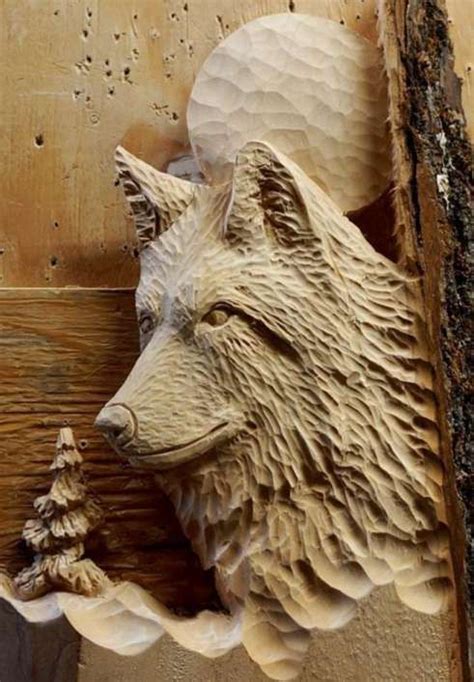 18+ Excellent Wolf Wood Carving Pattern Collection - Woodcarvingwiki ...