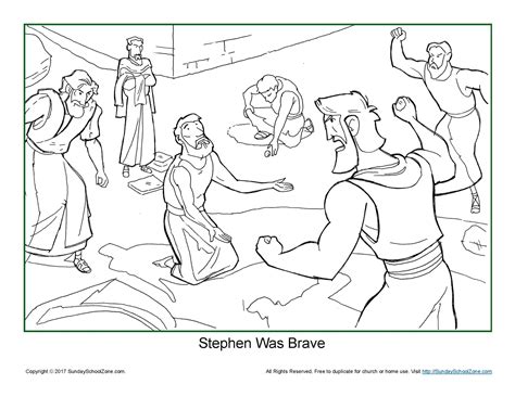 Stoning Stephen Coloring Page Coloring Pages