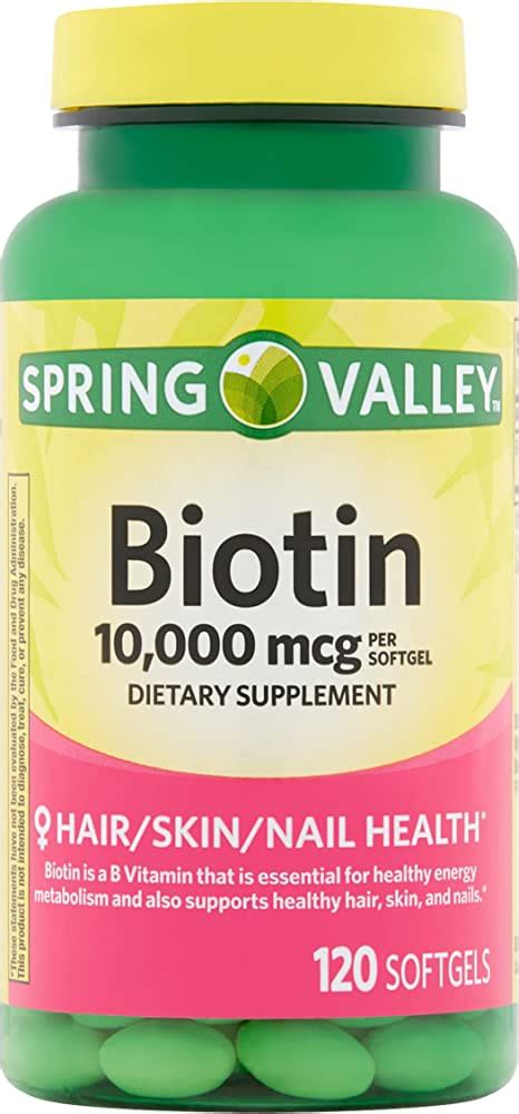 Trendy | Spring Valley Biotin 10,000 mcg, 120 Softgels