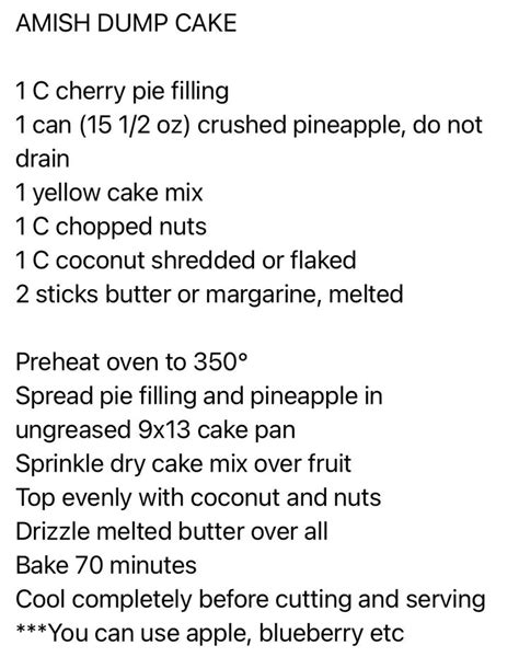 Delicious Amish Dump Cake Recipe