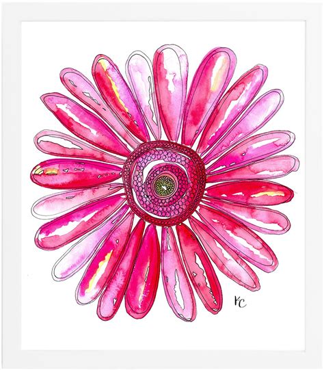 Gerbera Daisy Watercolor at PaintingValley.com | Explore collection of Gerbera Daisy Watercolor