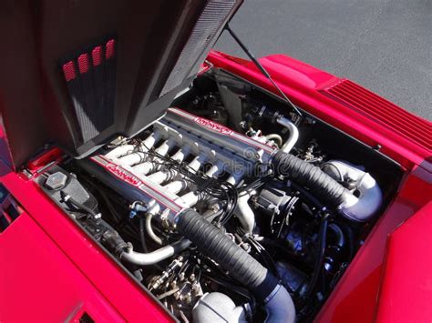 1989 Lamborghini Countach 25th Anniversary Engine Bay Editorial Photography - Image of auto ...