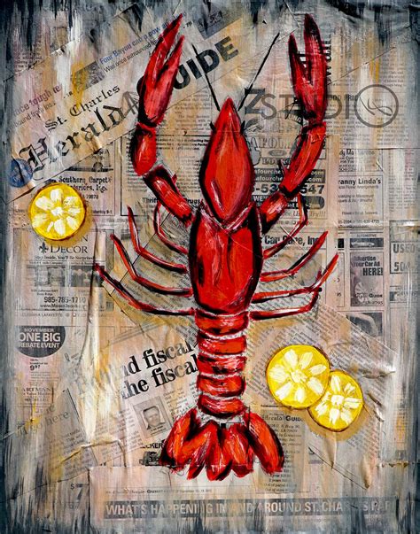 Crawfish Painting at PaintingValley.com | Explore collection of Crawfish Painting