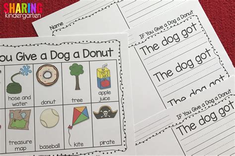 8 Fun If You Give a Dog a Donut Activities - Sharing Kindergarten