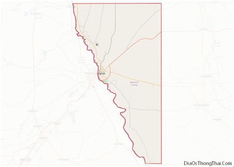 Map of Maverick County, Texas - Thong Thai Real