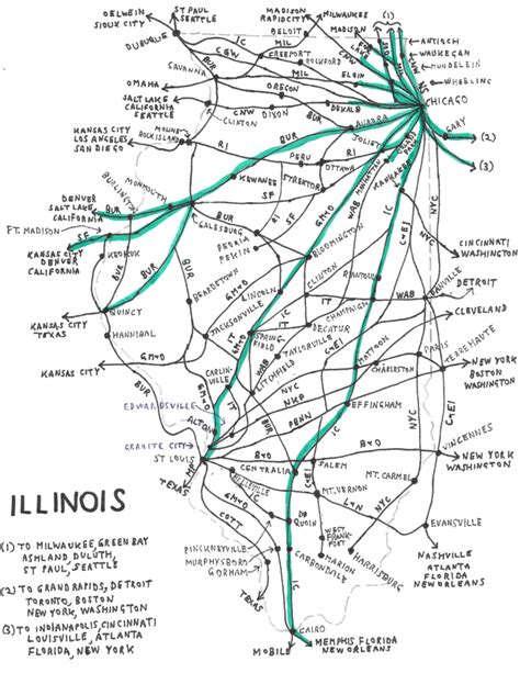 Illinois - Travel By Rail 1950