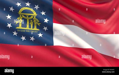 State of Georgia flag. Flags of the states of USA Stock Photo - Alamy