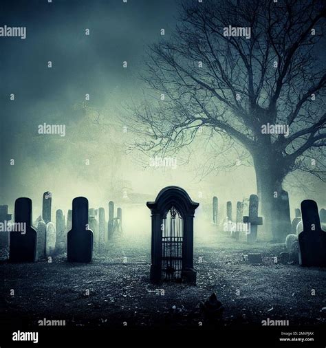 Graveyard At Night Wallpaper