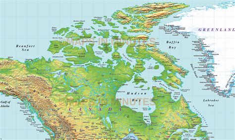 Digital vector North America Medium Relief map in Illustrator CS format