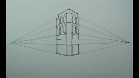 How To Draw Building in 2 Point Perspective - YouTube