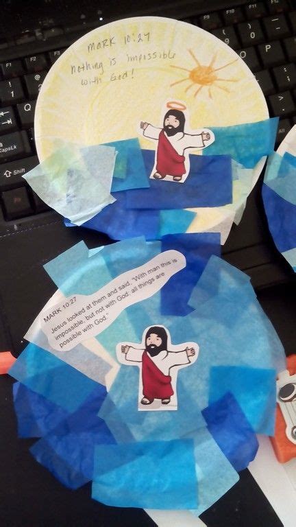 Jesus walks on water craft | Sunday school crafts, Bible crafts preschool, Sunday school crafts ...