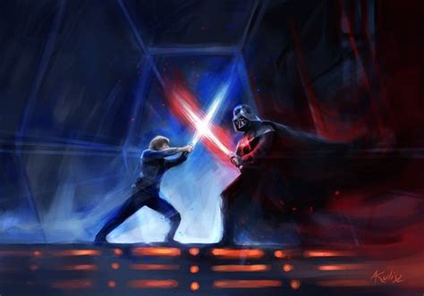 Luke Vs Vader Print - Etsy