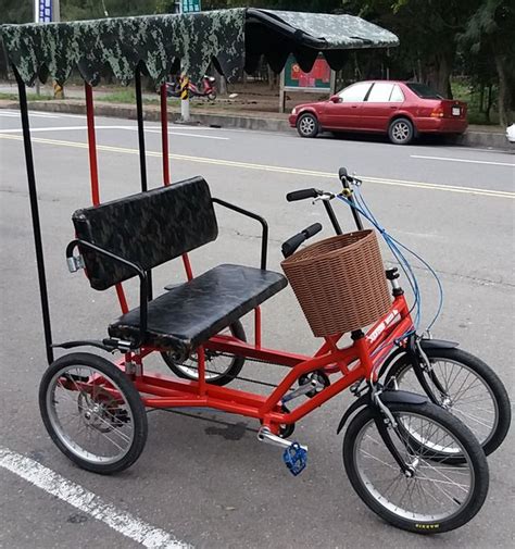 Surrey Bike 2 person Quadricycle | Tandem bike, 4 wheel bicycle, Cargo ...