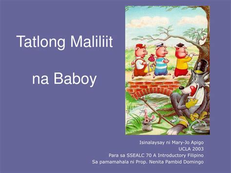 PPT - Tatlong Maliliit na Baboy PowerPoint Presentation, free download - ID:1779565