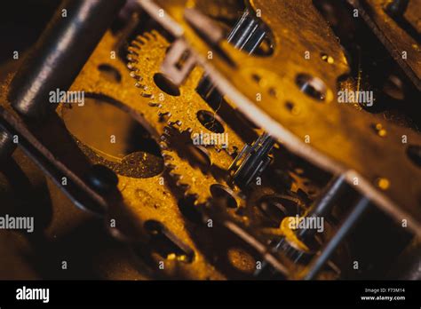 Vintage clock mechanism Stock Photo - Alamy