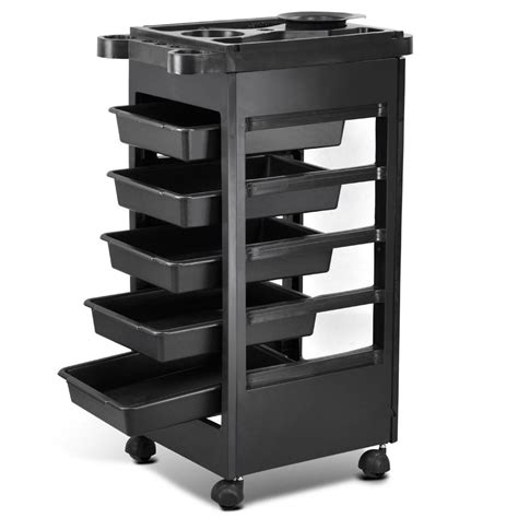 Black Plastic Beauty Salon Trolleys, For Professional at ₹ 3000 in Nashik