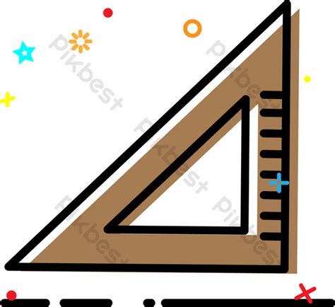 MBE Vector Cute Triangle Ruler Small Icon PNG Images | AI Free Download ...