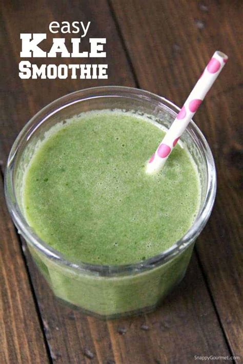 Kale Apple Smoothie (Green Smoothie) - Snappy Gourmet