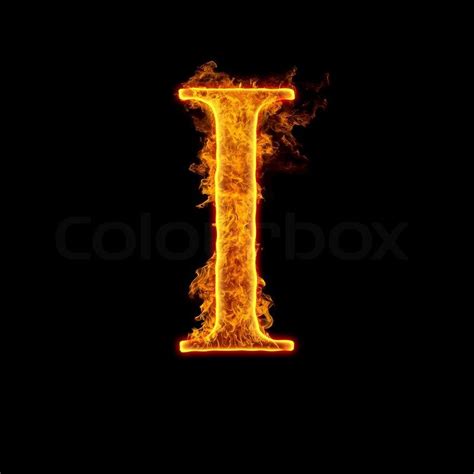 Stock image of 'Fire alphabet letter I' | Alfabeto estilizado, Alfabeto com fotos, Imagens de letras