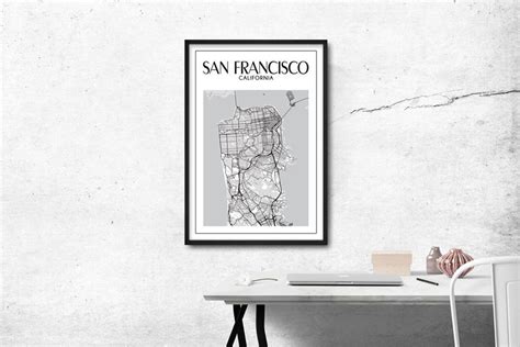 San Francisco Map San Francisco Print San Francisco Poster - Etsy