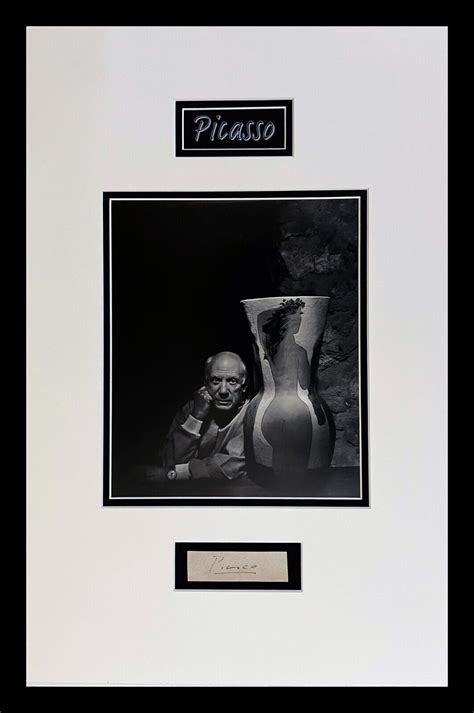 Pablo Picasso Signature Cut Museum Framed Ready to Display | #4619230873